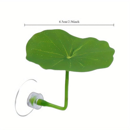 4Pc Green Leaf Betta Fish Hammock Stress-Reducing Aquarium-Safe Decor with Strong Suction Cup Fake Plant Fish Tank Decoration