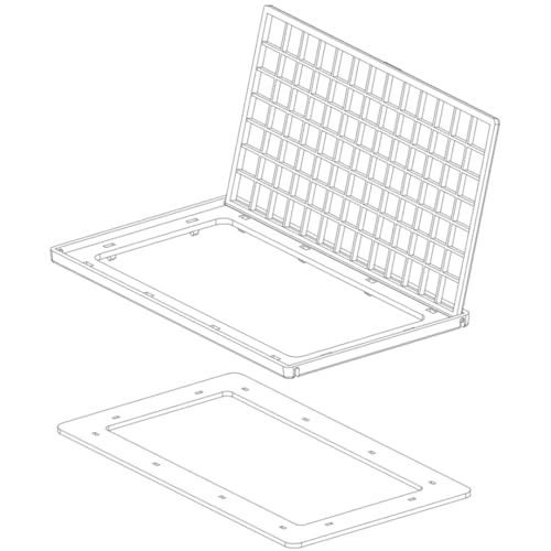 Innovative Marine Flip Feed Hinged Feeding Lid - Use with Mesh Screen Aquarium Lids Only