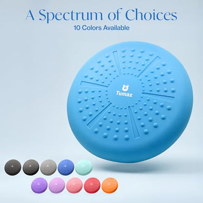 Tumaz Wobble Cushion Wiggle Seat Core Balance Disc with Pump - color: 06. Sky Blue