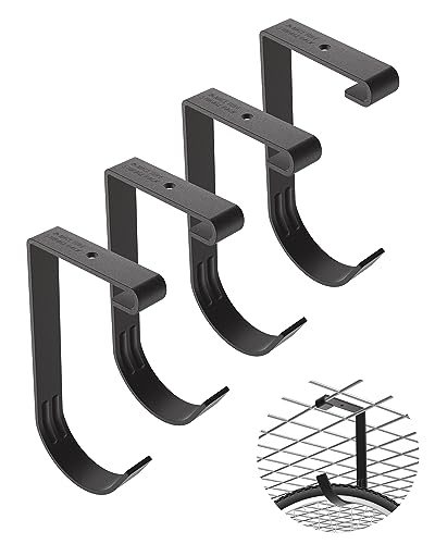 Bike Hooks for Garage Ceiling Mount Rack – Heavy Duty Bicycle Hanging Hooks Overhead Garage Storage Rack for Ceiling Hanging Bicycle Shelves Wall Hanger | For garage ceiling storage racks to hang bicycles, ladders and equipment. - color: Flat Hook 4 Pack