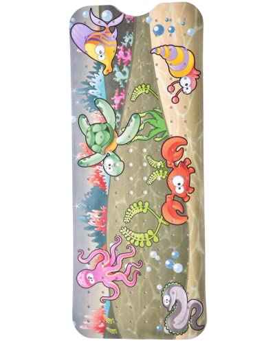 Bath Mat - Large Non Slip Bathtub & Shower Mat - Extra Long 40 x 16 Inch Bathroom Mats for Tub Nonslip Anti Slip Bathmats (Ocean Friends), 1 Pack - color: Ocean Friends