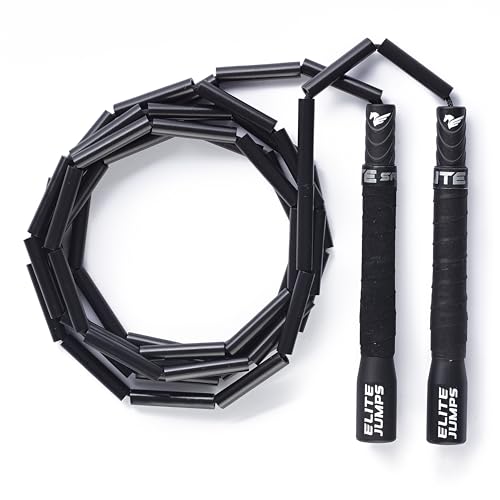 Elite Jumps Heavy Beaded Weighted Jump Rope, 6.5 oz - color: Black