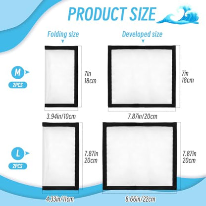 Kakalote Fishing Lures Cover, 4 Piece Lure Wraps 2 Sizes PVC Clear Bait Cover for Fishing Rod Storage