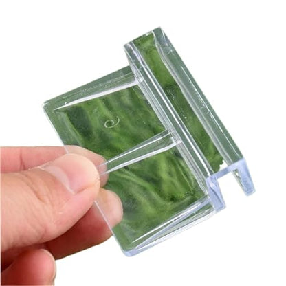 Aquarium lid Clips 8Pcs 5/6/8/10/12mm Aquarium Acrylic Clip Glass Cover Support Holders Accessories Transparent Fish Tank Cover Plate Bracket Clamp(8mm)