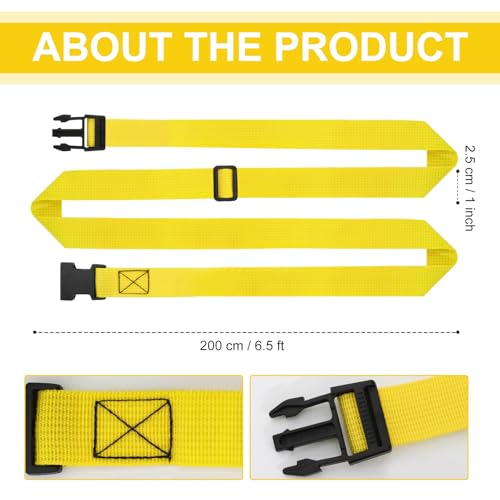 6.5 Feet Strap Cone Carrier,Sport Cone Carrying Strap for Soccer Training and Agility Practice - color: Yellow