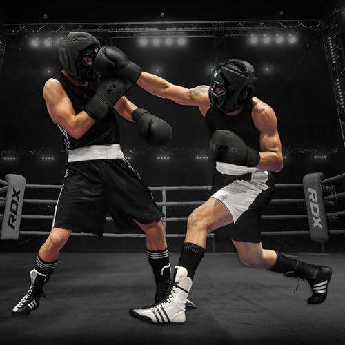 RDX Boxing Headgear MMA Muay Thai, Removable Face Grill, Head Gear for Sparring Grappling Martial Arts Kickboxing Taekwondo Karate BJJ Training - color: Blue, size: Small
