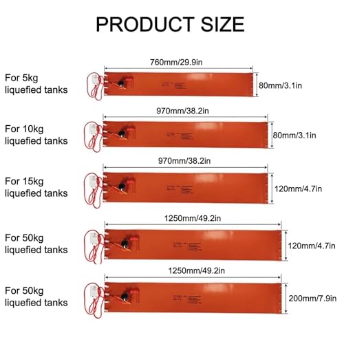 Drum Pail Heater Pad Band ， Oil Drum and LPG Tank Heating Belt(Digital Display,200L 1740 * 125mm 1000W)