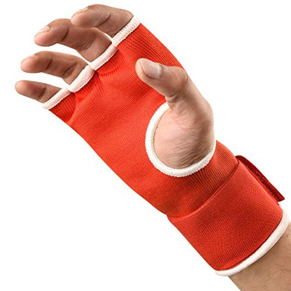 FISTRAGE Boxing Hand Wraps Inner Gloves for Punching, Elasticated Padded Bandages Under Mitts, Quick Long Wrist Support, Fist Protector, Great for MMA, Kickboxing, Martial Arts Training