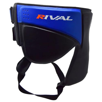 RIVAL Boxing RNFL10 360 Groin Protector with Intelli-Shock D3O Foam, Intelligently Adapts to the Intensity of Any Hit - color: Black/Blue, size: Medium