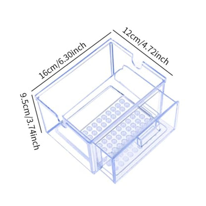Aquarium for Fresh and Water Aquarium Drawer Drip Tray Filtration System, Clear