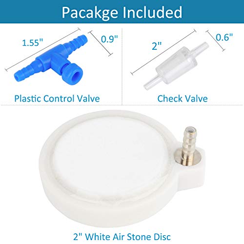 Pawfly 2 Inch Air Stone Disc Aerator Bubble Diffuser for Small Air Pump Aquarium Fish Tank Bowl