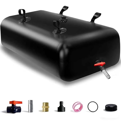 330 L/87 Gal Water Bladder Tank, Foldable Portable Water Storage Container, Emergency Water Bag for RV, Truck Bed, Fire Prevention, Drought Resistance, Black - color: Black, size: 87Gal/330L