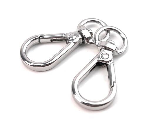 10 Pcs 3/8'' Silver Teardrop Swivel Lobster Clasps - color: Silver