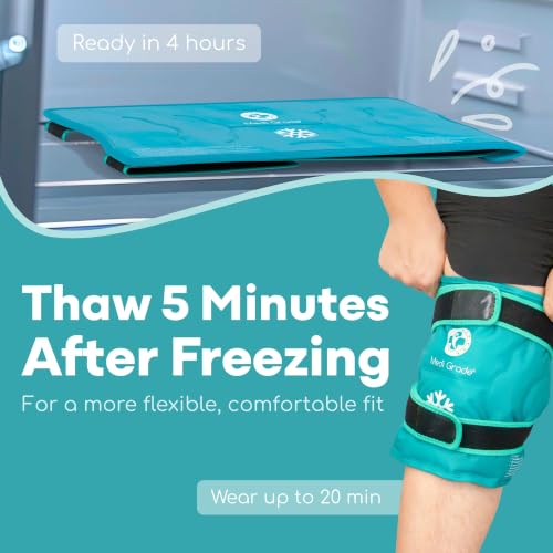 Medi Grade Knee Ice Pack Wrap, Reusable Ice Pack for Knee Pain and Surgery