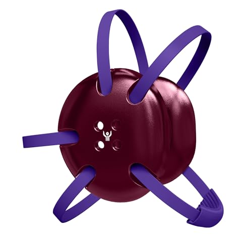| Wrestling Classic Headgear | Earguard Adult Grappling Head Gear | Adjustable Ear Guards Purple Straps - style: Maroon w/ Purple Straps