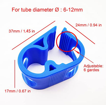10PCS Blue Plastic Pinch Clamps 6-12mm/1/4''-1/2'' Adjustable Siphon Hose Flow Control Clip Valve Shut off Tube Clamps Laboratory Chemical Industry Tubing Clips - size: Blue for tube OD 1/4''-1/2'' (6-12mm)