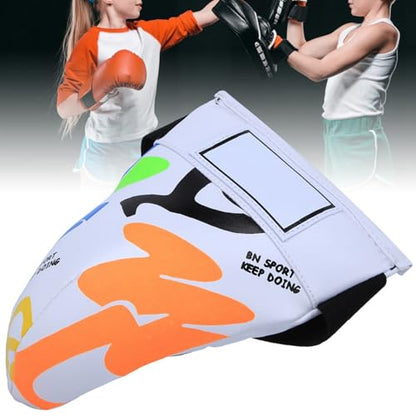 Groin Protector Boxing, Groin Guard Boxing, Children Boxing Groin Protector, for Boxing Taekwondo Muay Thai Training, White