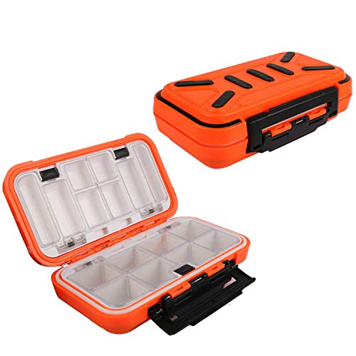 Fishing Lure Boxes, Waterproof Portable Tackle Box Organizer With Storing Tackle Set Plastic Storage - Mini Utility Lures Fishing Box, Small Organizer Box (Storage-O-M)