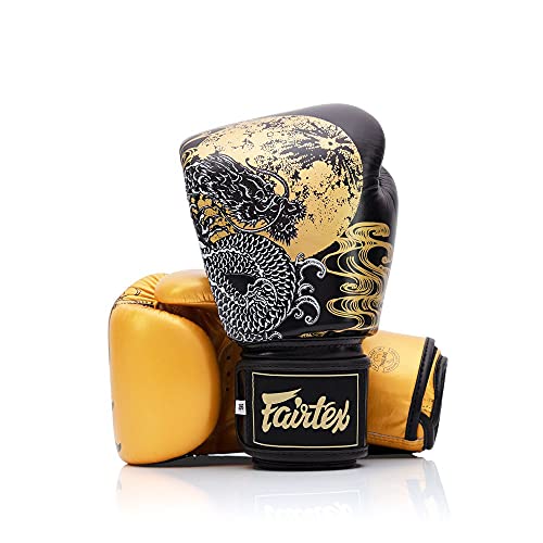 Fairtex BGV26 Harmony Boxing Gloves, Leather Muay Thai MMA Kickboxing Gear - size: 10oz