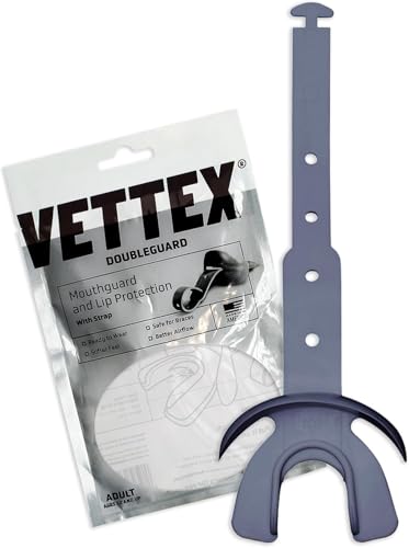 Vettex DoubleGuard Mouth Guard with Lip Protection, Silver - color: Silver