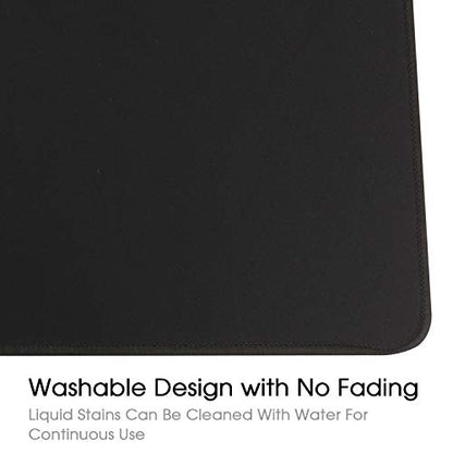 Gaming Mouse Mat/Mouse Pad 23.6x11.8x0.12Inch | XXL Mouse pad | Table mat/Large Size | Improved Precision and Speed | Rubber Base for Stable Grip on Smooth Surfaces Non-Slip (60x30Black004)