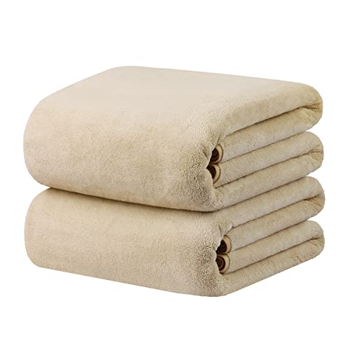 JML Bath Sheet Towel Set, 2 Pack, 35"x70", Camel - color: Camel, size: 35 in x 70 in