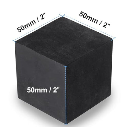 Rubber Blocks Anti-Vibration Hard Pads 2"/ 50mm Square Non-Slip Vibration Damping Mats for HVAC Air Compressor AC Units - 4 PCS 2" x 2" x 2" (50mm TH) - size: 2"/ 50mm Thickness
