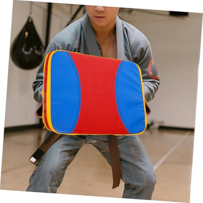 BESPORTBLE Small Curved Kickboxing Training Pad Lightweight Taekwondo Side Kick Shield with Wrist Strap for Martial Arts Practice