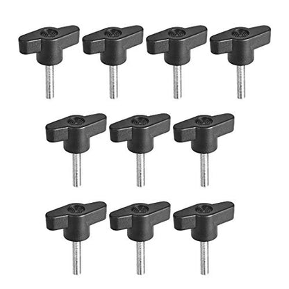 uxcell Clamping Handle Screw Knobs Handle M5 x 25mm Threaded T-Shape 10pcs - size: M5