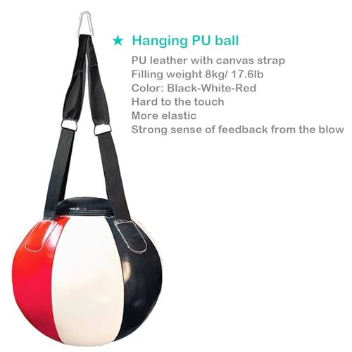 Wall-Mounted Punching Bag, Reflex Boxing Ball with Reinforced Spring, 17lb Kettlebell for Trainer Adults, Home Office Gym(Bar 96-135cm/37.8-53.1in) - size: Bar 96-135cm/37.8-53.1"