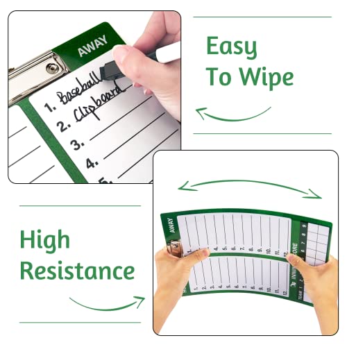 WISYOK Baseball Clipboard, Dry Erase, Lineup Board | Double Sided, with Marker, for Coaches, Softball, Game Practice Planning, Team Use - style: Baseball