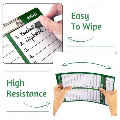 WISYOK Baseball Clipboard, Dry Erase, Lineup Board | Double Sided, with Marker, for Coaches, Softball, Game Practice Planning, Team Use - style: Baseball
