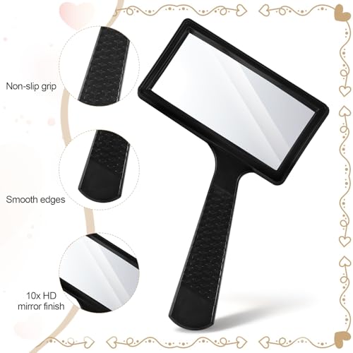 Rectangular 10x Magnifying Glass, 4x2in Hand Held Magnifying Glass, Handheld Magnifier for Reading Observation Hobbies Repair (Large Horizontal Viewing Area)