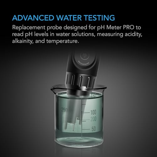 AC Infinity Replacement Probe for Hydroponic Meter PRO Kit, Measures Acidity, Alkalinity, Temperature, EC, TDS, & Salinity with ±0.01 pH Accuracy, Water Hydroponics Plants, Gardening, Aquariums, Pools - size: Replacement Probe Hydroponic Kit
