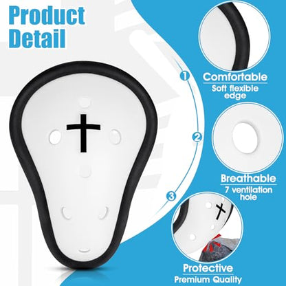 Athletic Cup Support Football Baseball Cup Protective Supporter Sports Protection for Rugby Comfort Fit MMA Lightweight with Cross Design - size: Large