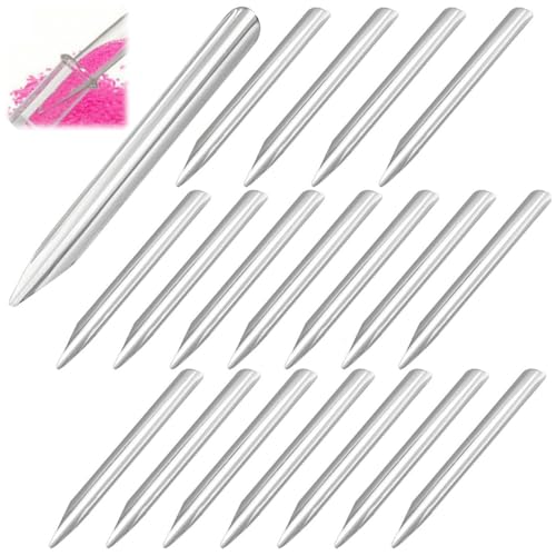 20 Pieces 6 Inch Lab Spatula, Stainless Steel Micro Lab Scoop Spatula with Rounded Pointed Ends, Bead Scoop for Jewelry Making DIY, Laboratory Sampling Mixing Spatula for Powders