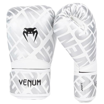 Venum Contender 1.5 Boxing Gloves - color: White/Silver, size: 14-Ounce