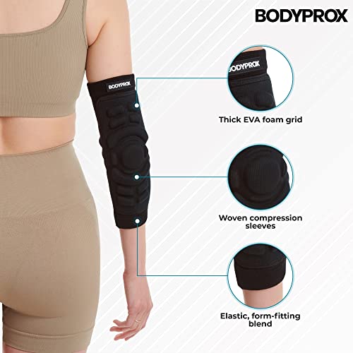 Bodyprox Elbow Protection Pads 1 Pair, Elbow Guard Sleeve - size: Large