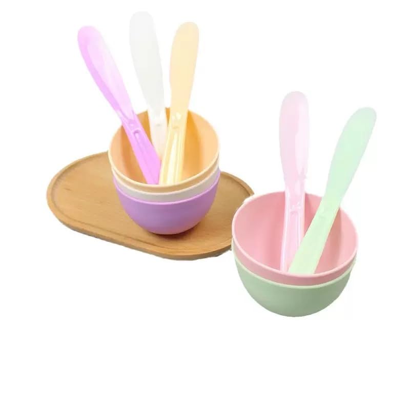 6 Pcs Large Plastic Cosmetic Spatula Reusable Candy Color Cosmetic Mask Mixing Spoon Scoops Spatulas Stick Applicator Beauty Spa Makeup Tools for Facial Skin Care DIY Mask Mixing Sampling Tools