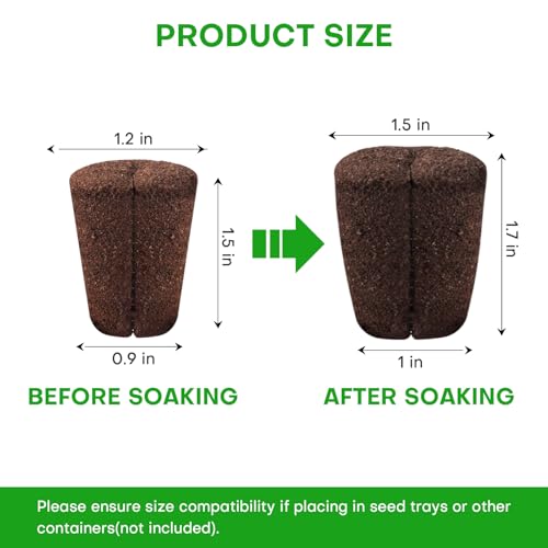 50 Pcs Grow Sponges,Replacement Plant Starter Plugs for Cuttings and Propagation,Great for Soil, Tray or Planting Pods, Promotes Herbs, Vegetables and Flowers Growth