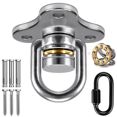 SELEWARE 1 Pack Tire Swing Swivel Hanger with Bearing Heavy Duty Swivel | 360 Degree Rotation Reduces Twisting, Smooth Swinging for Indoor Outdoor Tire and Saucer Swings - color: Bearing Swing Hanger, 1 Pack