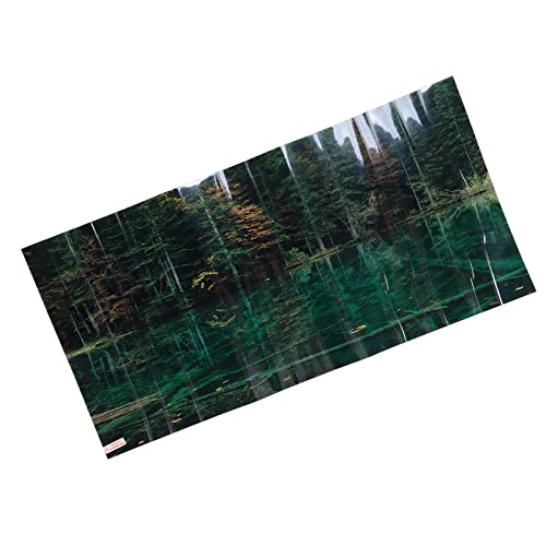 Fish Tank Background Decoration, 3D PVC Self Adhesive Wallpaper Sticker with Lake Reflection Pattern, Aquarium Background for Freshwater and Saltwater Tanks (61 * 30CM)