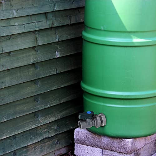 Firlar PVC Spigot Rain Barre Faucet Kit 3/4 Inch Rain Barrel Valve, Rain Barrel Diverter Kit with Bulkhead Fitting and Hose Adapter Rain Barrel Diverter Kit for Water Tanks, Aquarium (3/4 Inch, DN20)