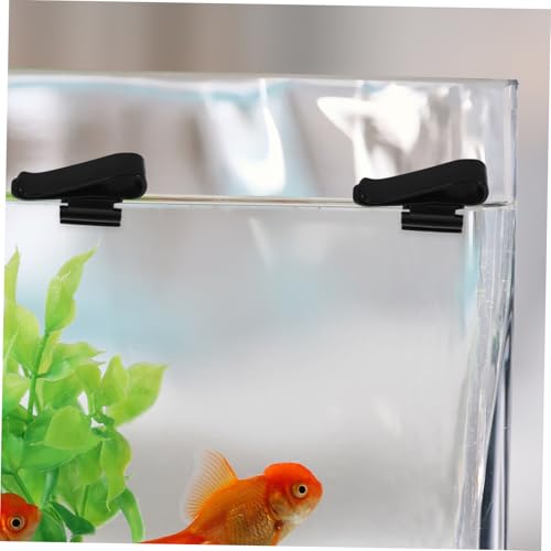 Kisangel 6pcs Aquarium Filtration Hose Clips Plastic Aquarium Hose Clamp for Fish Tank Water Pipe Buckle and Flexible - color: Black