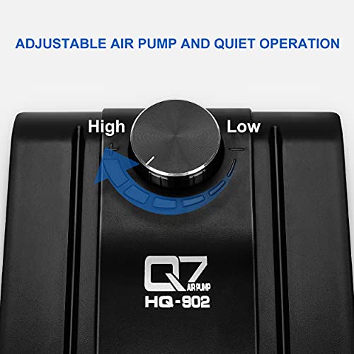 320GPH Aquarium Air Pump 8W Adjustable Quiet Oxygen Pump with 4 Outlet and Accessories Air Stone, Check Valve, Tube,for Up to 300 Gallon Fish Tank,air Pumps for hydroponices ;