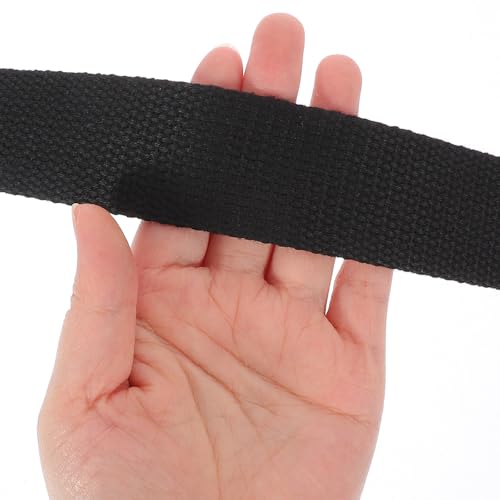 5pcs Adjustable Metal D-ring Non-elastic Exercise Strap Set Black Inelastic Bands for Pilates and Household Exercise Sturdy Assist Bands for Flexibility and Stretching Training