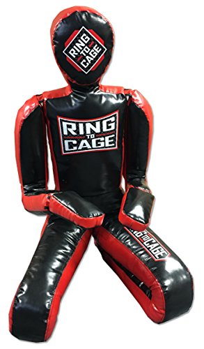 Deluxe MMA Grappling/ Jiu Jitsu/ Ground & Pound Dummy 3.0 - Youth or Adult - color: Adult (Filled) Black/Red
