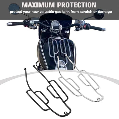 CHIFUN Fuel Tank Luggage Rack Gas Tank Protection Guard Compatible with BMW R18 2020-2023 / R18 Classic 2021-2023 Black Steel Motorcycle Front Shelf Bracket - color: black