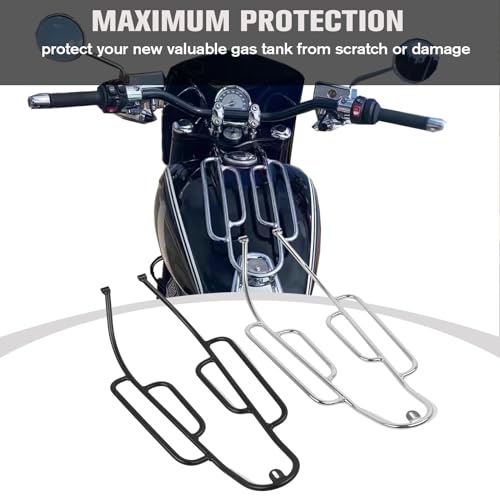 CHIFUN Fuel Tank Luggage Rack Gas Tank Protection Guard Compatible with BMW R18 2020-2023 / R18 Classic 2021-2023 Chrome Steel Motorcycle Front Shelf Bracket - color: chrome
