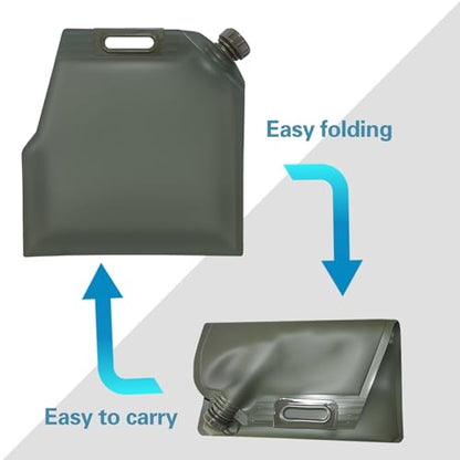Agatige Fuel Bag for Gasoline, TPU Leakproof Portable Handheld Vehicle Oil Transfer Bag Gasoline Container for Drivers Motorcycles SUVs Road Trips (10L) - style: 10l